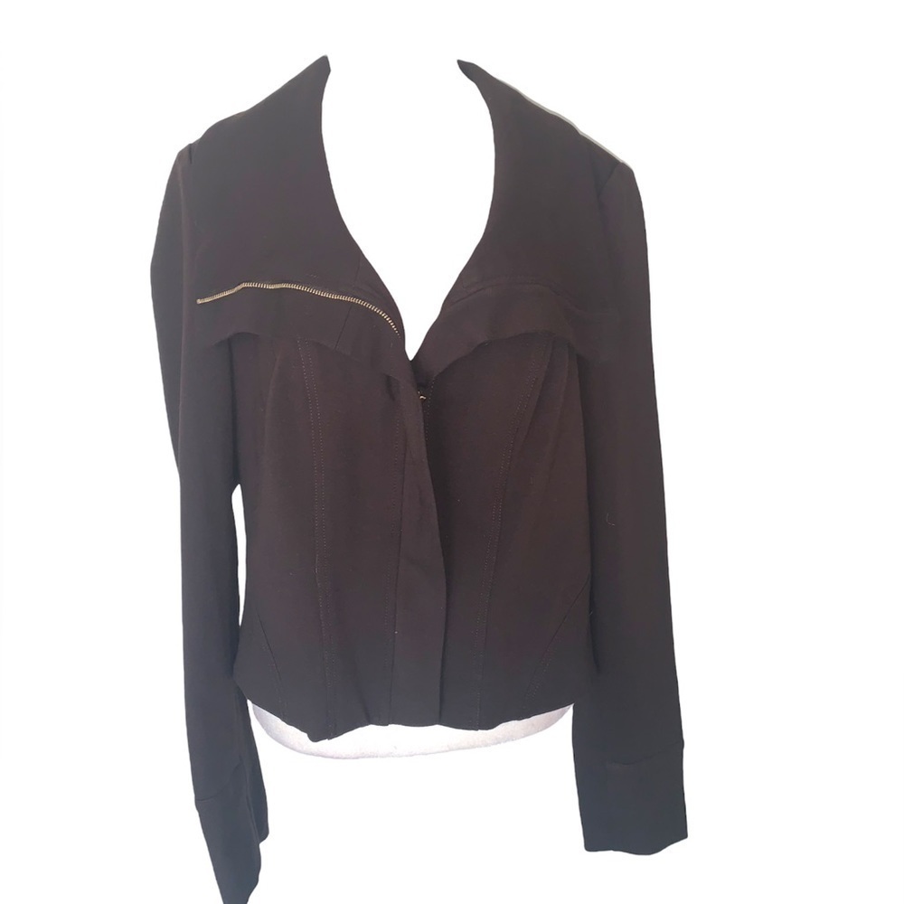 Carlisle Size 8 Brown Zip Front Tech Jacket